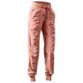 thumbnail image 3 of RYRJJ Women's Cargo Joggers Lightweight Quick Dry Hiking Pants Athletic Workout Lounge Casual Outdoor Travel Tapered Sweatpants(Pink,S), 3 of 3