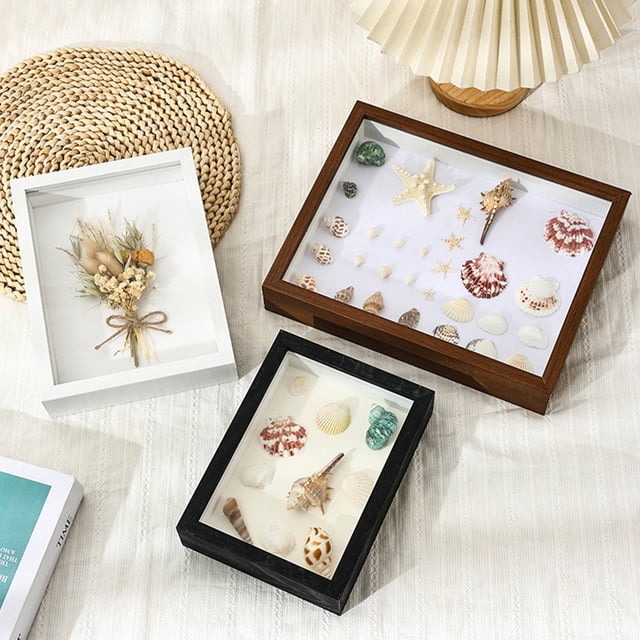 YAOMOBB Crystal Clear Photo Frame Handmade 3D Flower Photo Frame Creative DIY Deep Shadow Box for Plant Display and Large Picture Storage