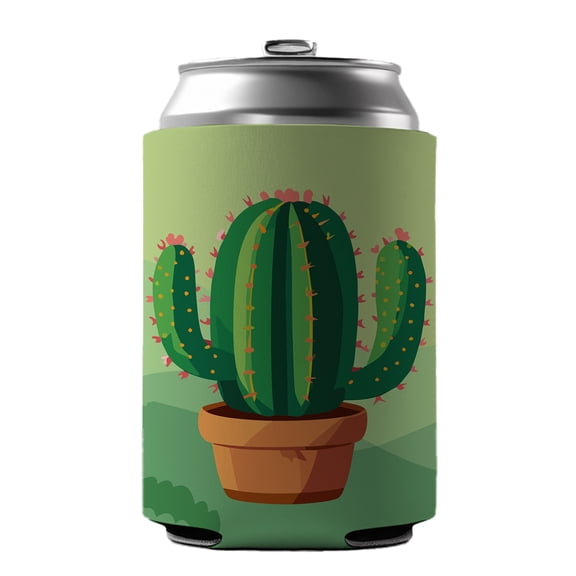 Cactus Green Drink Beer Soda Insulated Sleeve Holder Can Cooler Hugger