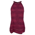 thumbnail image 4 of Women's Printed Studded Halter Top-ET-S, 4 of 5