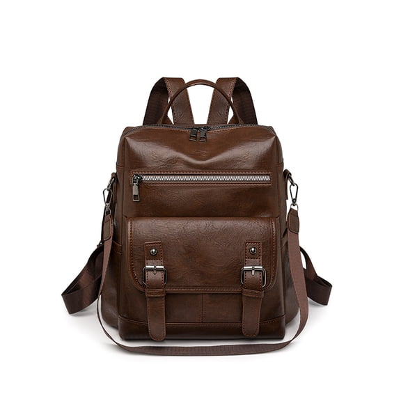 KKLDOGS Backpack for Women Men - Vegan Leather Backpack Purse Travel Carry-on Bag Bookbag Work fits Laptop