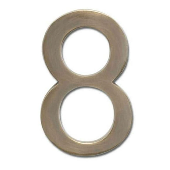 Architectural Mailboxes 3585AB-8 Solid Cast Brass 5 in. Antique Brass Floating House Number 8
