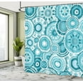 thumbnail image 4 of Ambesonne Aqua Shower Curtain, Mandala Round, 69"Wx84"L, Turquoise Teal White, 4 of 4