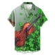 thumbnail image 3 of Camisa del día de San Patricio 2024 para hombre, camiseta con estampado 3D completo de cuatro hojas verdes, camiseta informal de manga corta para festivales y playas, 3 of 5