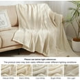 thumbnail image 6 of PHF 100% Cotton Muslin Queen Blanket, 90" x 90", 4-Layer Lightweight and Breathable Blanket, Luxuriously Soft Gauze Blanket for Couch Bed, Beige/Short Bread, 6 of 7