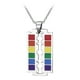 thumbnail image 1 of Collar de orgullo LGBT Zulema con colgante de acero titanio 20 pulgadas, 1 of 8