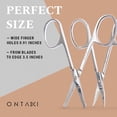 thumbnail image 7 of ONTAKI Facial Hair Grooming Scissors 2 Pack Curved & Straight Blade Precision Trimming Kit for Barbers, 7 of 7