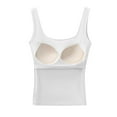 thumbnail image 4 of Posijego Women's Ribbed Tank Tops Running Workout Camisole Tops Built in Bra Athletic Yoga Tanks Shirt, 4 of 5