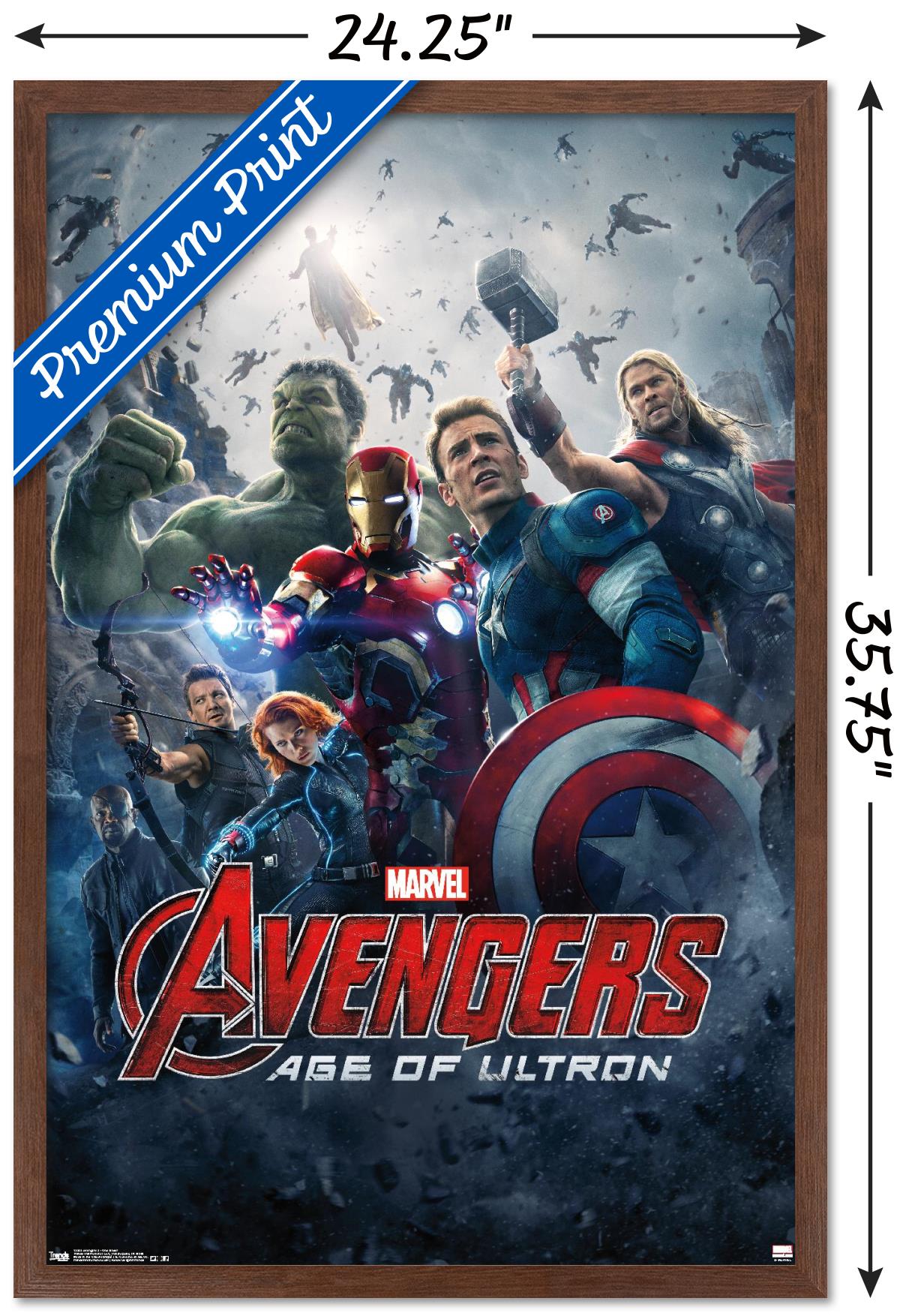 Marvel Cinematic Universe - Avengers - Age of Ultron - One Sheet Wall Poster, 22.375" x 34", Framed