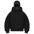 thumbnail image 4 of YAYUBA Balaclava Hoodies Women Pet Pouch Sweatshirt With Built In Balaclava Double Layer Hoodie Cat Dog Pouch Carriers Pullover,Black,M, 4 of 5