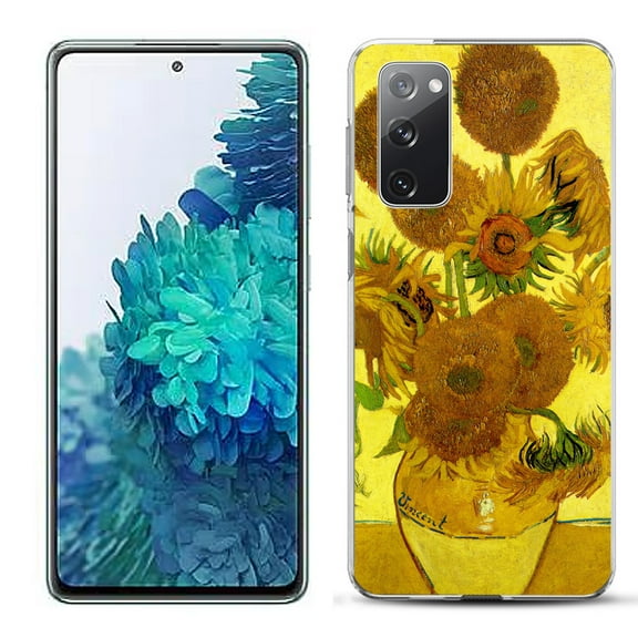 Slim-Fit Gel TPU Phone Case for Samsung Galaxy S20 FE 5G Fan Edition, by OneToughShield ® - Sunflower