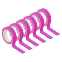 Uxcell 0.6 Inch x 16 Feet Neon Gaffer Cloth Tape, 6 Roll Fluorescent Blacklight Reactive Glow in the Dark Tape for Dance Floors Glow Party Supplies, Purple