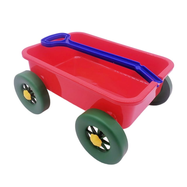 QualitChoice Wagon Toy Pretend Play Kids Vehicle Large Storage Space For Beach Toys In Summer Adventures Wagon Vehicle T Red
