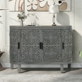 thumbnail image 2 of Accent Storage Cabinet Sideboard Wooden Cabinet with Antique Pattern Doors for Hallway, Entryway, Living Room, Bedroom 18AAE, 2 of 9