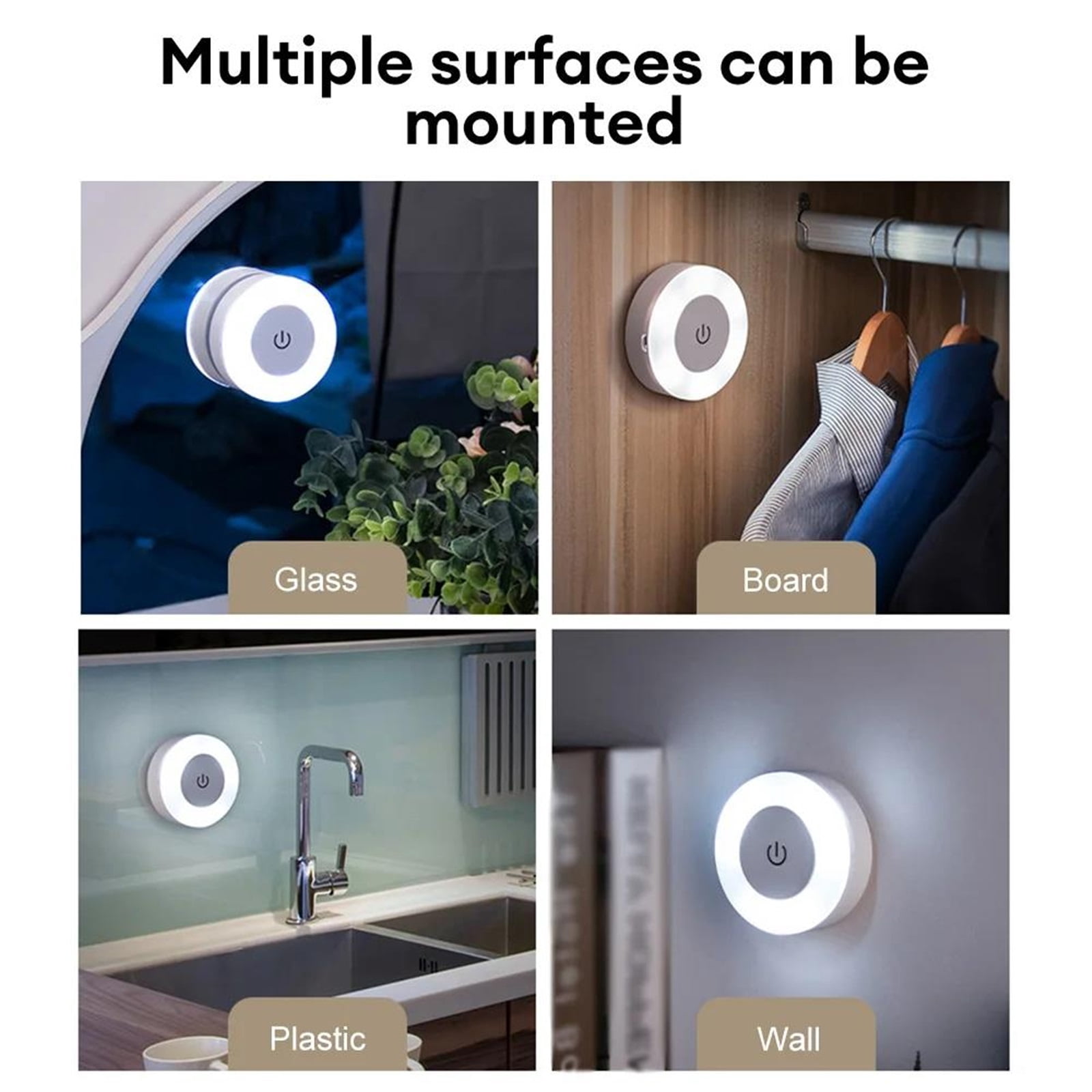 Touch Sensor Night Light Magnetic Rechargeable Dimmable Eye Protection Wall Lamp Baby Sleep BedsideCloset Light