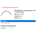 thumbnail image 2 of Rear Brake Hose - Compatible with 1975 - 1977 Ford F-500 1976, 2 of 2