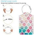 thumbnail image 5 of Fintie 2 Pcs Luggage Tags, Privacy Cover ID Label with Stainless Steel Loop and Address Card for Travel Bag Suitcase (Moroccan Love), 5 of 5