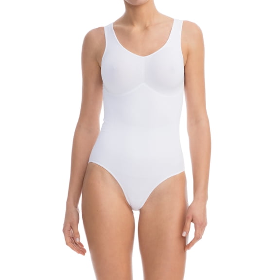Farmacell Women's High-Waisted Bodyshaper with Flat Tummy and Push-up Effect, Made in Italy, White, S, Cod. 608