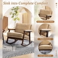 thumbnail image 5 of Timbernest Rocking Chair Accent Chair Reading Armchair for Living Room, Bedroom, Sunroom, Khaki, 5 of 9