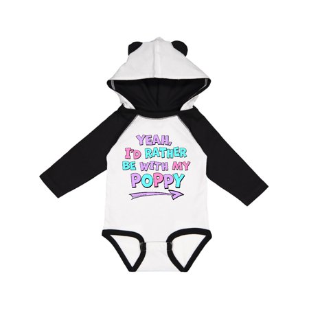 

Inktastic Yeah I d Rather be with My Poppy in Pink Blue and Purple Gift Baby Boy or Baby Girl Long Sleeve Bodysuit