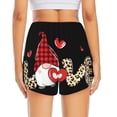 thumbnail image 4 of Uemuo Love Gnomes Pattern Women's Athletic Shorts High Waisted Running Shorts with Liner Pockets Gym Elastic Workout Shorts-Small, 4 of 9