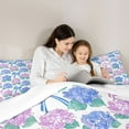 thumbnail image 5 of Manfei Female Women Hydrangea Flowers Full Size Comforter Sets 3-Piece,Cartoon Bow Knot Bedding Comforter Set,Abstract Geometric Stripes Lightweight Bedding Sets,Microfiber Bedroom Decor, 5 of 8