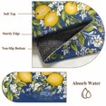 thumbnail image 6 of Round Rugs 6Ft, Summer Lemon Round Area Rug Washable Indoor Throw Carpet, Blue Yellow Spring Floral Botanical Soft Non Slip Circle Rug for Office Cabinet Home Decor Aesthetic, 6 of 8