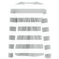 thumbnail image 3 of Neewe Women's Casual Striped Long Sleeve Tops Crew Neck Knit Basic T Shirts, 3 of 6