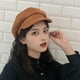 thumbnail image 3 of Mujeres Damas Sombreros Cálidos Boinas Sólidas Periódicos Gorras Plana Top Visor Vintage Plaid Femenino Otoño Invierno Sombreros - marrón Soledad Sombrero de mujer, 3 of 8