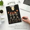 thumbnail image 3 of FORMRS Acrylic Clipboard with Low Profile Clip Standard A4 Letter Size, 12.5" x 9", Black Halloween Dancing Skeleton, 3 of 8