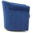 thumbnail image 3 of Pemberly Row 19"H Polyester Fabric Swivel Club Chair in Blue, 3 of 4