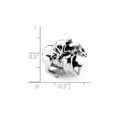 thumbnail image 4 of Race Horse Charm .925 Sterling Silver Antiqued Reflection Beads, 4 of 5