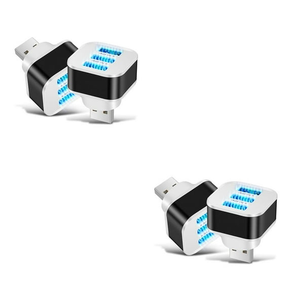 Methold 3 en 1 Hub USB Expansor de 3 puertos con indicador LED Adaptador divisor Protección de circuito Extensor de actualización Type1 NO1