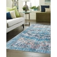thumbnail image 3 of Rugs.com Mangata Collection Rug – 4' x 6' Blue Low Rug Perfect For Entryways, Kitchens, Breakfast Nooks, Accent Pieces, 3 of 9