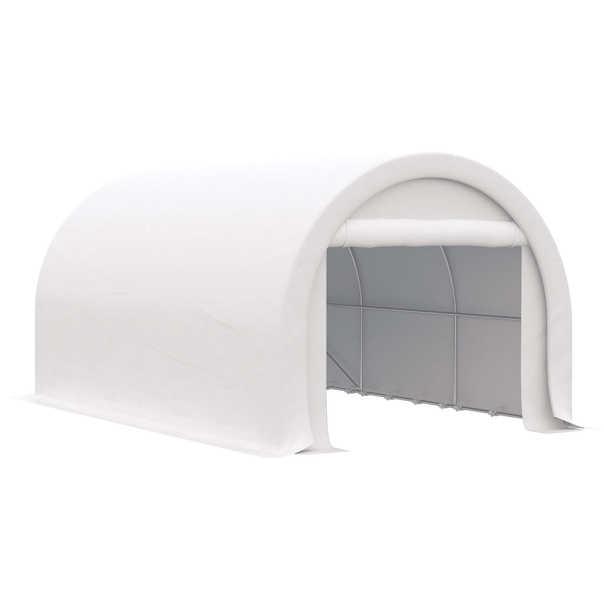 Outsunny Storage Tent 10’ x 16’ x 0’ White Carport