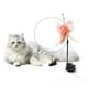 thumbnail image 2 of Juguete interactivo con forma de palo para gatos, con ventosa y campanas de palo largo. Naranja, 2 of 8