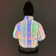 thumbnail image 5 of Chaqueta de algodón reflectante colorida con cuello alto corto, chaqueta de algodón láser de moda para mujer, 5 of 5
