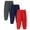Black, variant on Fesfesfes Kids 3 Piece Solid Color Elastic Waist Sweatpants Set with Side Pockets Slim Fit Jogger Pants for Boys Girls Soft Breathable Casual Sportswear Outfit for Children(Red,13-14 Years)