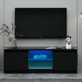 thumbnail image 1 of Television Stands for Living Room, Black TV Cabinet with LED and Storage Drawers for TVs up to 55'', Console Table Entertainment Center Furniture, S9818, 1 of 8