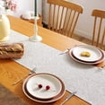 thumbnail image 4 of Dalrosia Rustic Farmhouse Style Table Runner, Boho Thick Burlap Linen Washable Table Runners 72 Inches Long for Dining Room Decorations, Dresser, Bedroom Decor and Holiday Party Centerpiece, 4 of 6