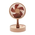 thumbnail image 4 of Mini ventilador de escritorio de juguete para niños, actividades interactivas para padres e hijos, plegable y ajustable Marrón, 4 of 9
