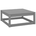 thumbnail image 3 of vidaXL 2 Piece Garden Lounge Set with Cushions Grey Solid Wood Pine, 3 of 4
