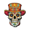 thumbnail image 2 of Sugar Skull Decor Wooden Wall Art 8 Inch Hanging Wall Decor Colorful Floral Wall Art for Day of The Dead Halloween Indoor Outdoor Home Party Display, 1 Pack, 2 of 6