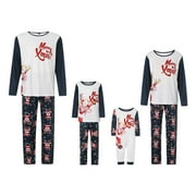 Family Christmas Pjs Matching Sets Holiday Pajamas Xmas Matching Jammies for Adults and Kids Sleepwear Set