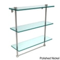 thumbnail image 5 of Triple Tiered Glass Shelf with Integrated Towel Bar - Satin Nickel / 16 Inch, 5 of 5