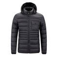 thumbnail image 2 of HOMADLES Mens Ski Jacket, Parka Jacket for Men Solid Long Sleeved Multiple Pockets Jackets Black M, 2 of 9