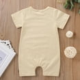 thumbnail image 3 of Toddler Kid Jumpsuit Pants Clothes Newborn Infant Baby Boys Girls Letter Short Sleeve Romper Jumpsuit Clothes Summer Jumpsuit For Girls Boys, 3 of 9