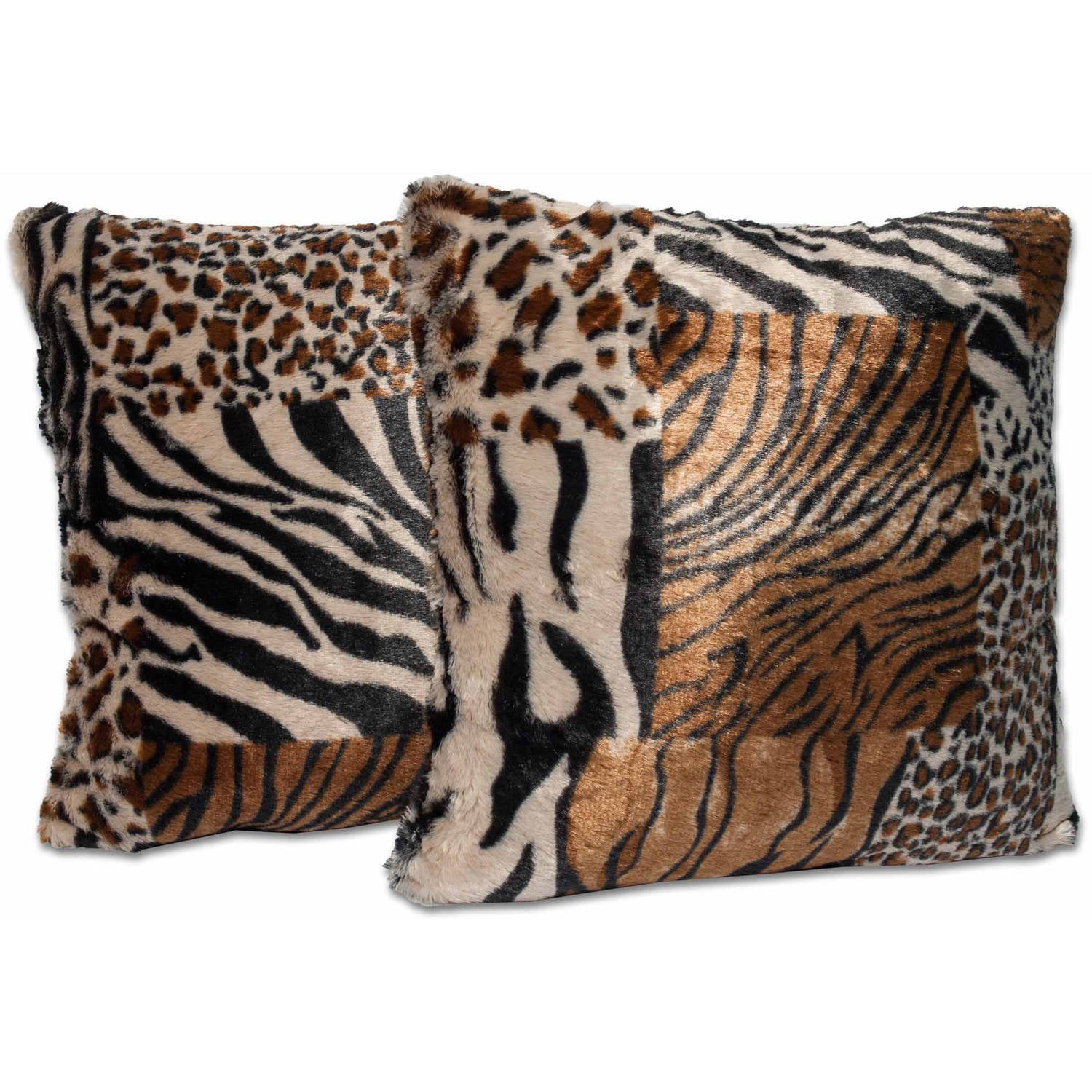 Multicolor Tiger Indie Design Easy Cool Distressed Tiger Roar Trendy Animal Print Throw Pillow 18x18 