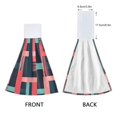 thumbnail image 3 of Yayeee Kitchen Hanging Hand Towels Set of 2 with Loop Bathroom Absorbent Tie Towel, Pink Geometric, 3 of 7