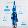 thumbnail image 7 of Oversized Terry Beach Towel 36 x 72 in Microfiber Soft Extra Large Long XL Pool Swim Towels,Quick Dry Super Absorbent Sandless Travel Towels Vacation Essentials Lounge Cover Gift - Navy Blue Fish, 7 of 7